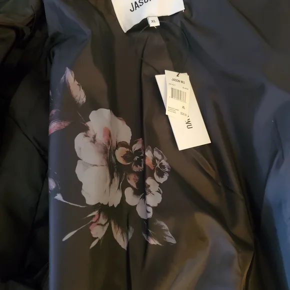 Jason Wu Black Faux Leather Button Jacket - Picture 7 of 8